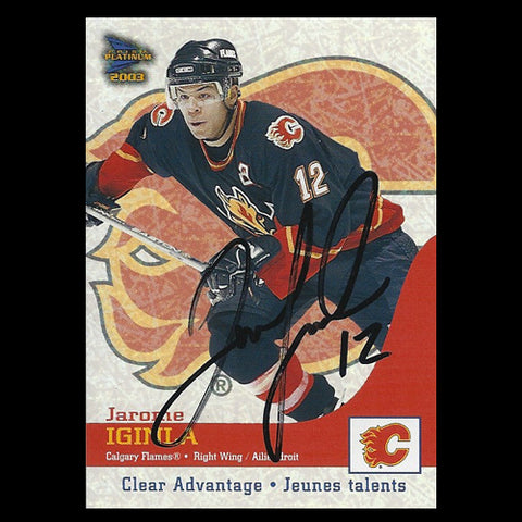 Jarome Iginla Calgary Flames Autographed Card
