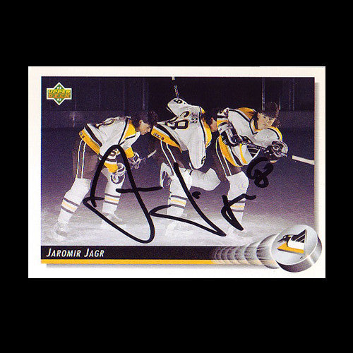 Jaromir Jagr Pittsburgh Penguins Autographed Card