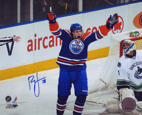 Ryan Jones Edmonton Oilers Autographed Celebration 8x10 Photo - Clearance