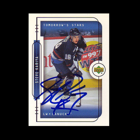 Steve Kariya Vancouver Canucks Autographed Card