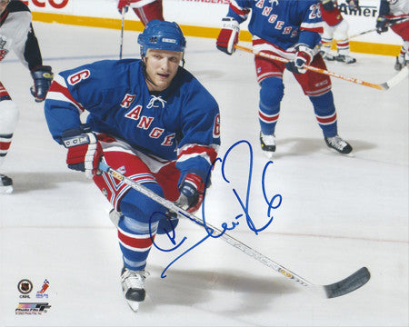 Darius Kasparitis New York Rangers Autographed Stride 8x10 Photo