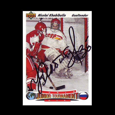 Nikolai Khabibulin Team Russia Autographed ROOKIE Card