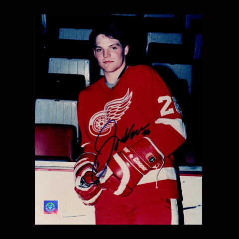 Joey Kocur Detroit Red Wings Autographed On Boards 8x10 Photo