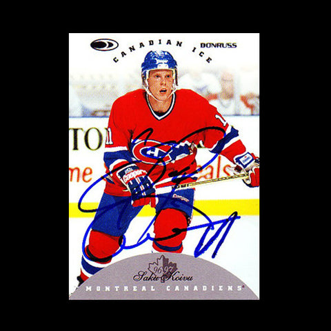 Saku Koivu Montreal Canadiens Autographed Card