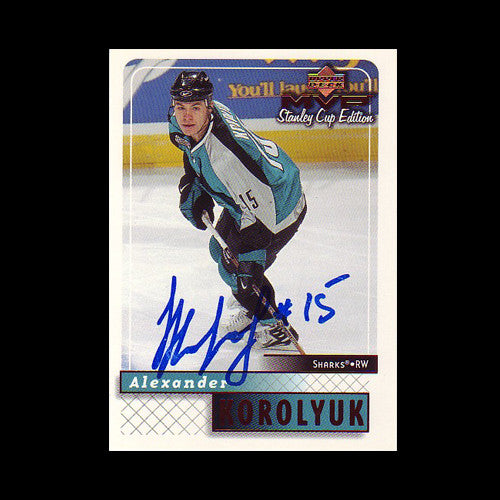 Alexander Korolyuk San Jose Sharks Autographed Card
