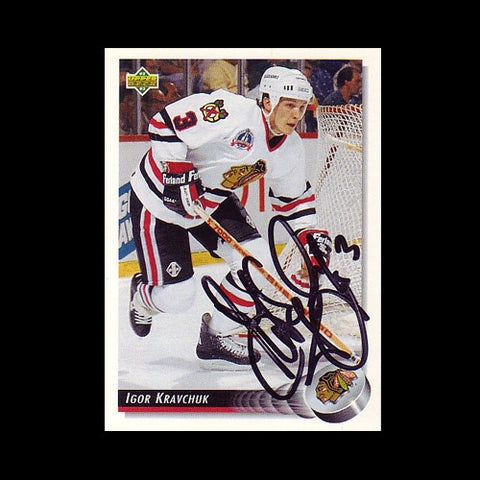 Igor Kravchuk Chicago Blackhawks Autographed Card