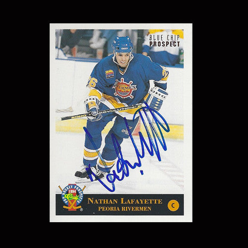 Nathan Lafayette Peoria Rivermen Autographed Card