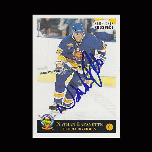 Nathan Lafayette Peoria Rivermen Autographed Card