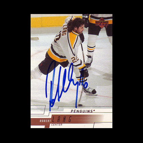 Robert Lang Pittsburgh Penguins Autographed Card