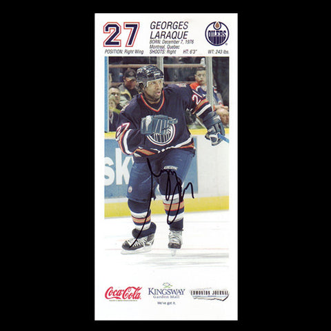 Georges Laraque Edmonton Oilers Autographed Team Card