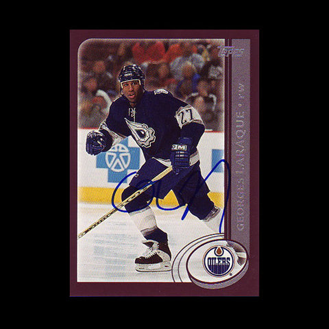 Georges Laraque Edmonton Oilers Autographed Card