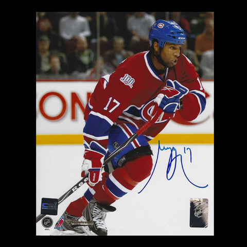 Georges Laraque Autographed Montreal Canadiens 8x10 Photo