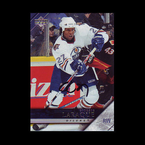 Georges Laraque Edmonton Oilers Autographed Card
