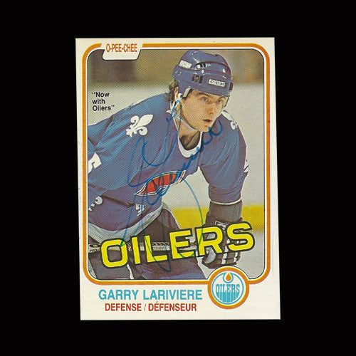Garry Larivierre Edmonton Oilers Autographed Card