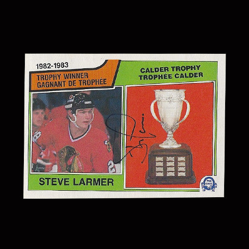 Steve Larmer Chicago Blackhawks Autographed Card