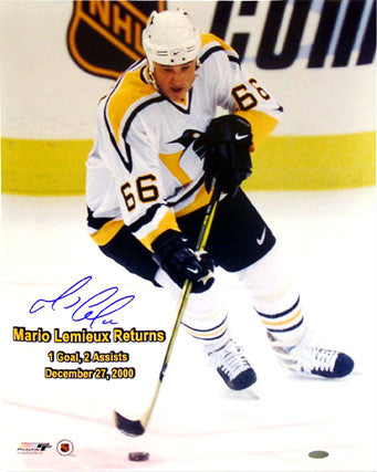 Mario Lemieux Pittsburgh Penguins Autographed 16x20 Mario's Comeback Photo