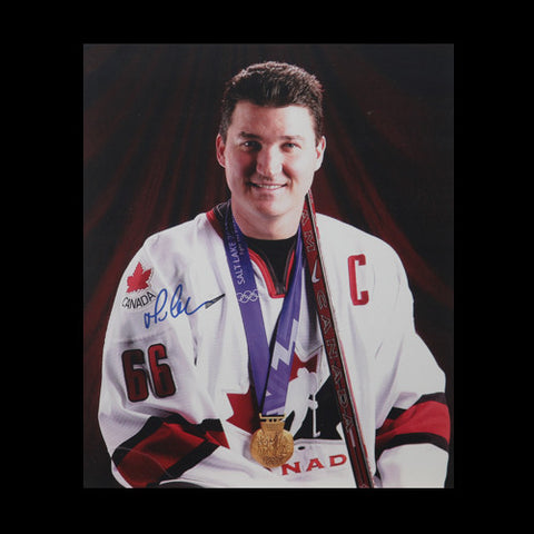 Mario Lemieux Team Canada Autographed 11x14 2002 Olympic Portrait Photo