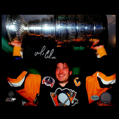 Mario Lemieux Pittsburgh Penguins Autographed Stanley Cup 8x10 Photo