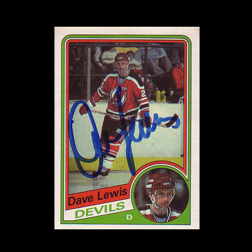 Dave Lewis New Jersey Devils Autographed Card
