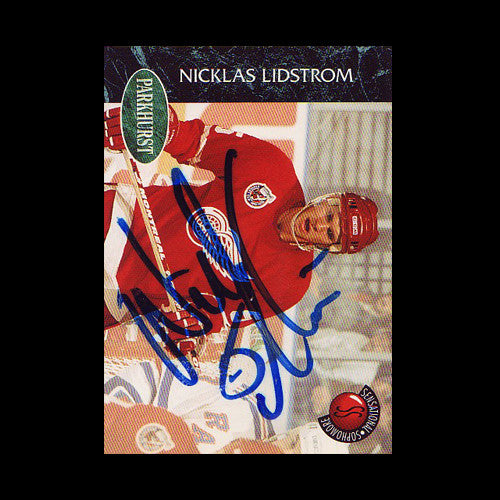 Nicklas Lidstrom Detroit Red Wings Autographed Card