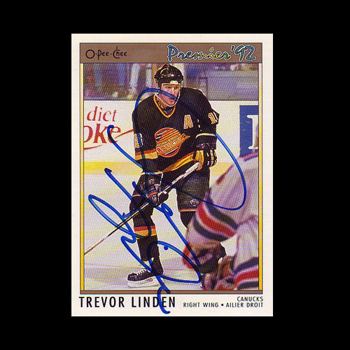 Trevor Linden Vancouver Canucks Autographed Card