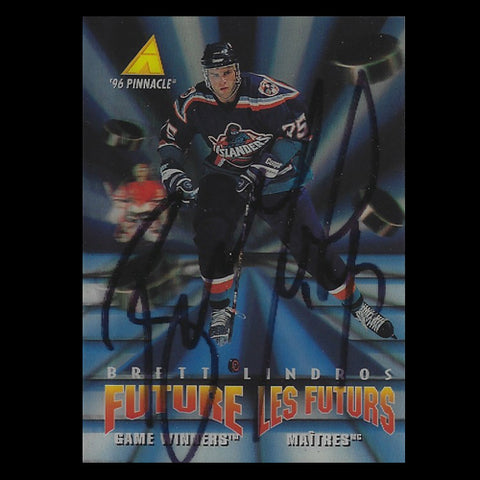 Brett Lindros New York Islanders Autographed Card