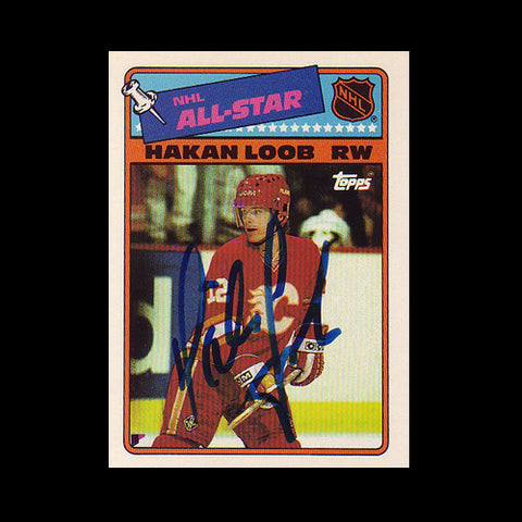 Hakan Loob Calgary Flames Autographed Card