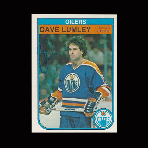 Dave Lumley Edmonton Oilers Autographed Card