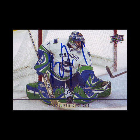 Roberto Luongo Vancouver Canucks Autographed Card