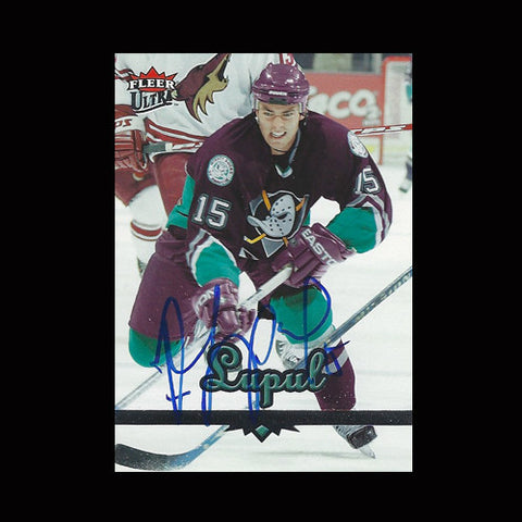 Joffery Lupul Anaheim Ducks Autographed Card