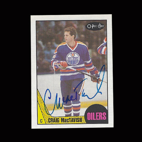 Craig MacTavish Edmonton Oilers Autographed Card