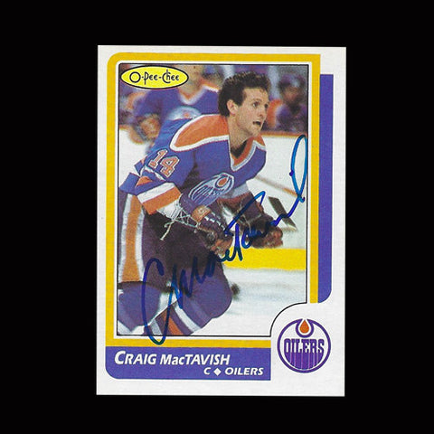 Craig MacTavish Edmonton Oilers Autographed Card