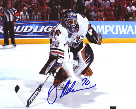 Jussi Markkanen Edmonton Oilers Autographed Puck 8x10 Photo