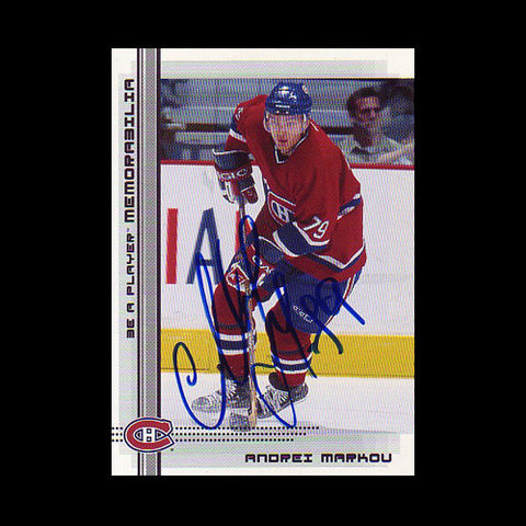 Andrei Markov Montreal Canadiens Autographed Card