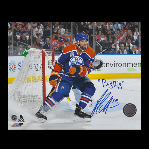 Patrick Maroon Edmonton Oilers Autographed Action 8x10 Photo with "BIG RIG" Inscription