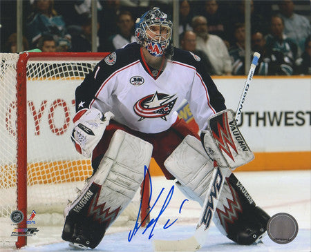 Steve Mason Columbus Blue Jackets Autographed Intense 8x10 Photo