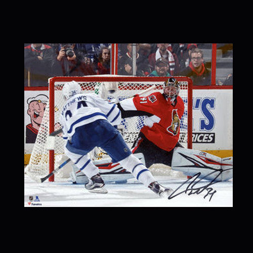 Auston Matthews Toronto Maple Leafs Autographed 1st NHL Goal 8x10 Photo