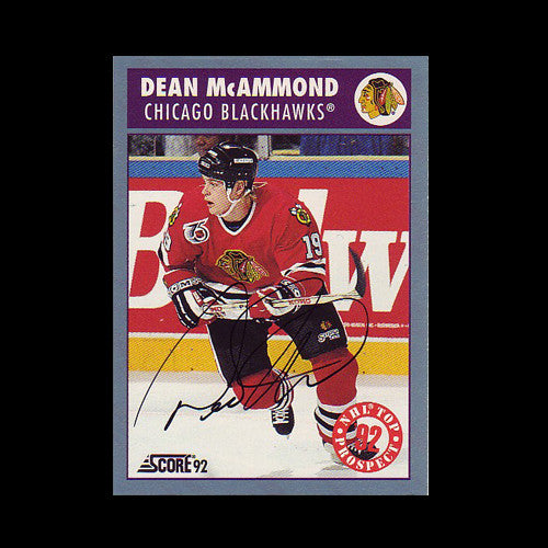 Dean McAmmond Chicago Blackhawks Autographed Card