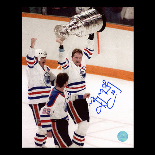 Marty McSorley Edmonton Oilers Autographed Stanley Cup 8x10 Photo