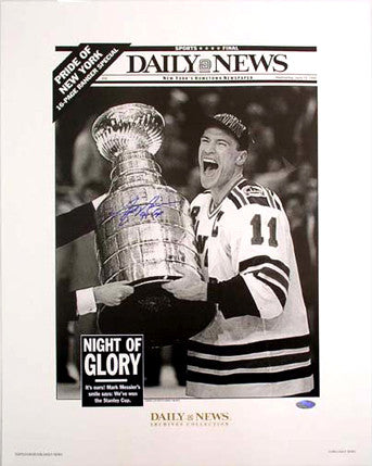 Mark Messier New York Rangers Autographed Daily News Stanley Cup 16x20 Photo