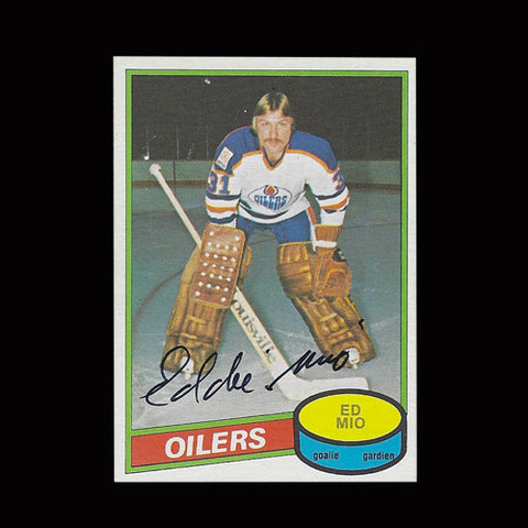 Eddie Mio Edmonton Oilers Autographed Card