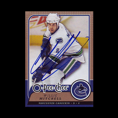 Willie Mitchell Vancouver Canucks Autographed Card