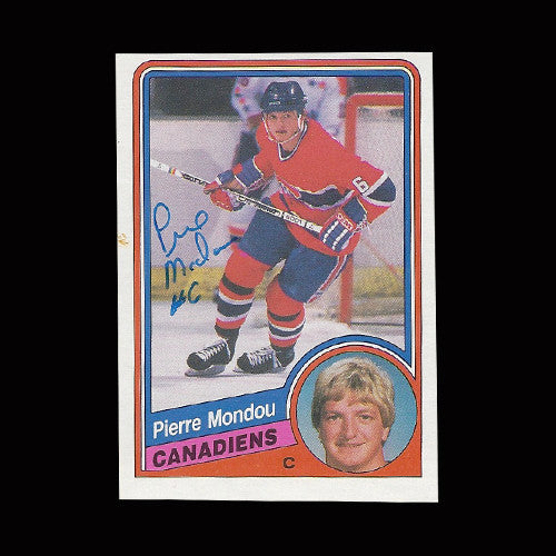 Pierre Mondou Montreal Canadiens Autographed Card