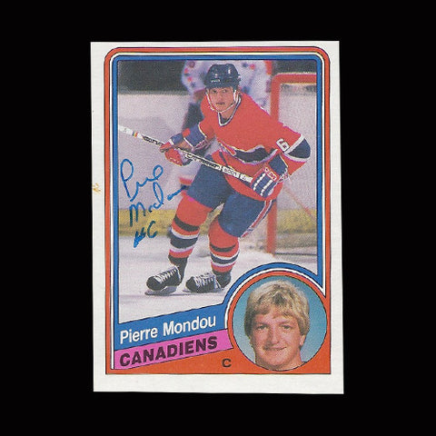 Pierre Mondou Montreal Canadiens Autographed Card