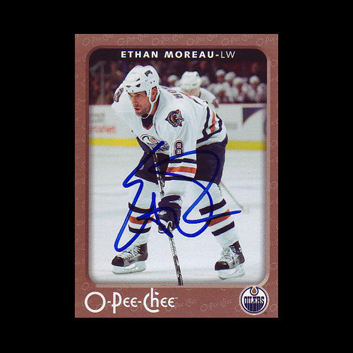 Ethan Moreau Edmonton Oilers Autographed Card