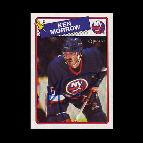 Ken Morrow New York Islanders Autographed Card