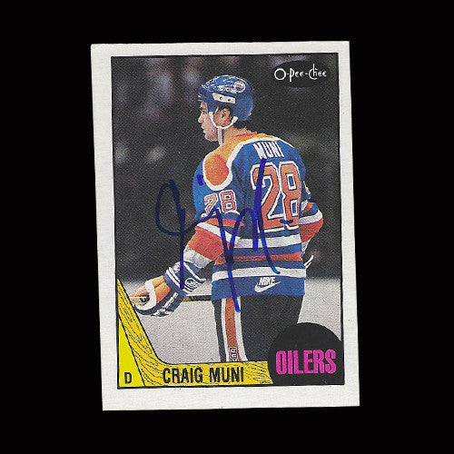 Craig Muni Edmonton Oilers Autographed Card