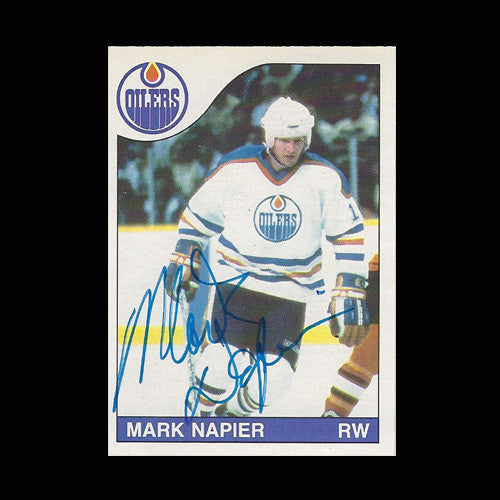 Mark Napier Edmonton Oilers Autographed Card