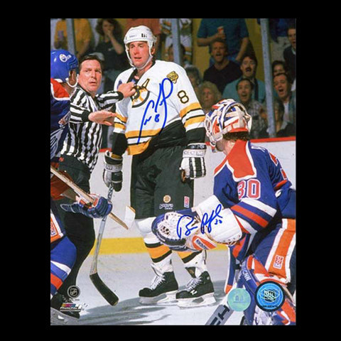 Bill Ranford & Cam Neely Edmonton Oilers 1990 Stanley Cup Finals Dual Autographed 8x10 Photo