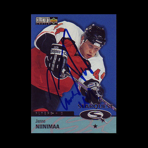 Janne Niinimaa Philadelphia Flyers Autographed Card